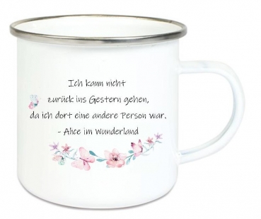♥ Tasse Emailletasse Wunderland Dankeschön, Geburtstag, Vatertag, Abschied, Jubiläum, Geschenk, Becher von Lüttentüddel